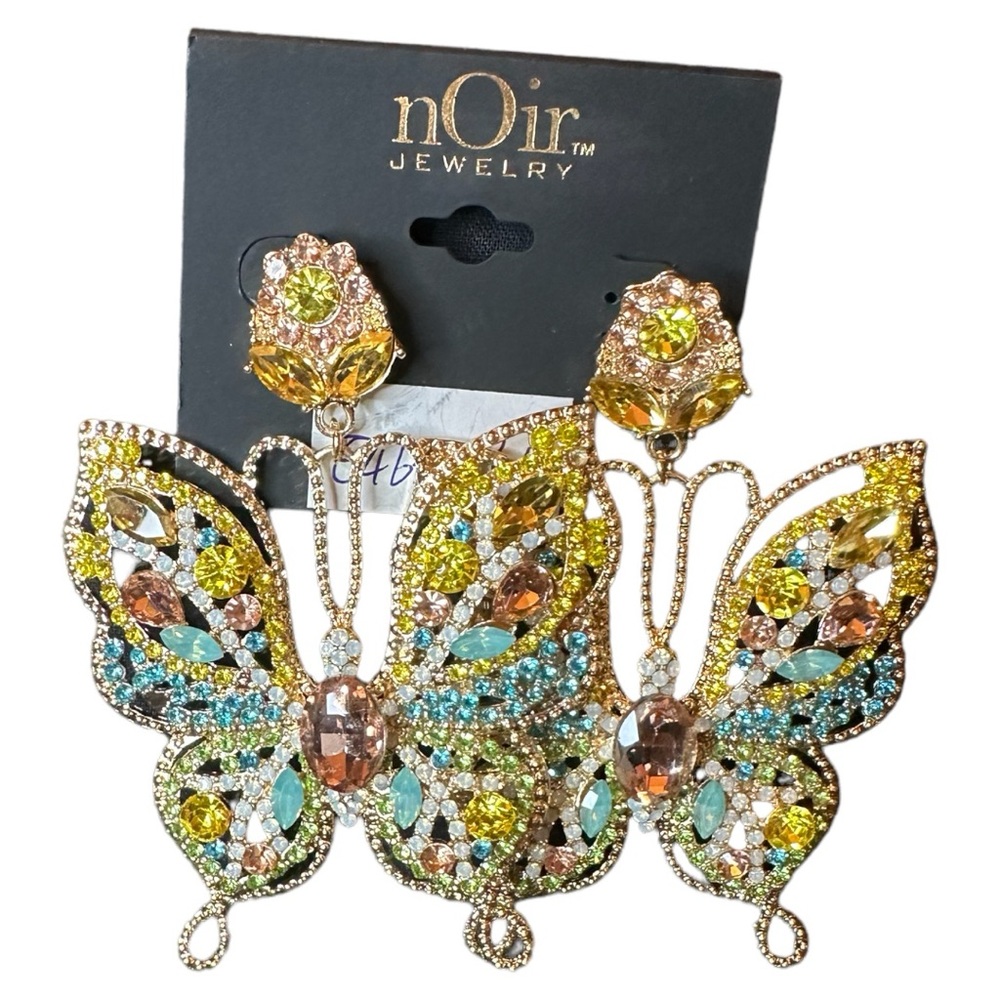 nOir Jewelry Butterfly Earrings